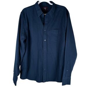 UNTUCKit Sherwood Navy Blue Flannel Button Up Shirt Men’s Size XL Slim Fit
